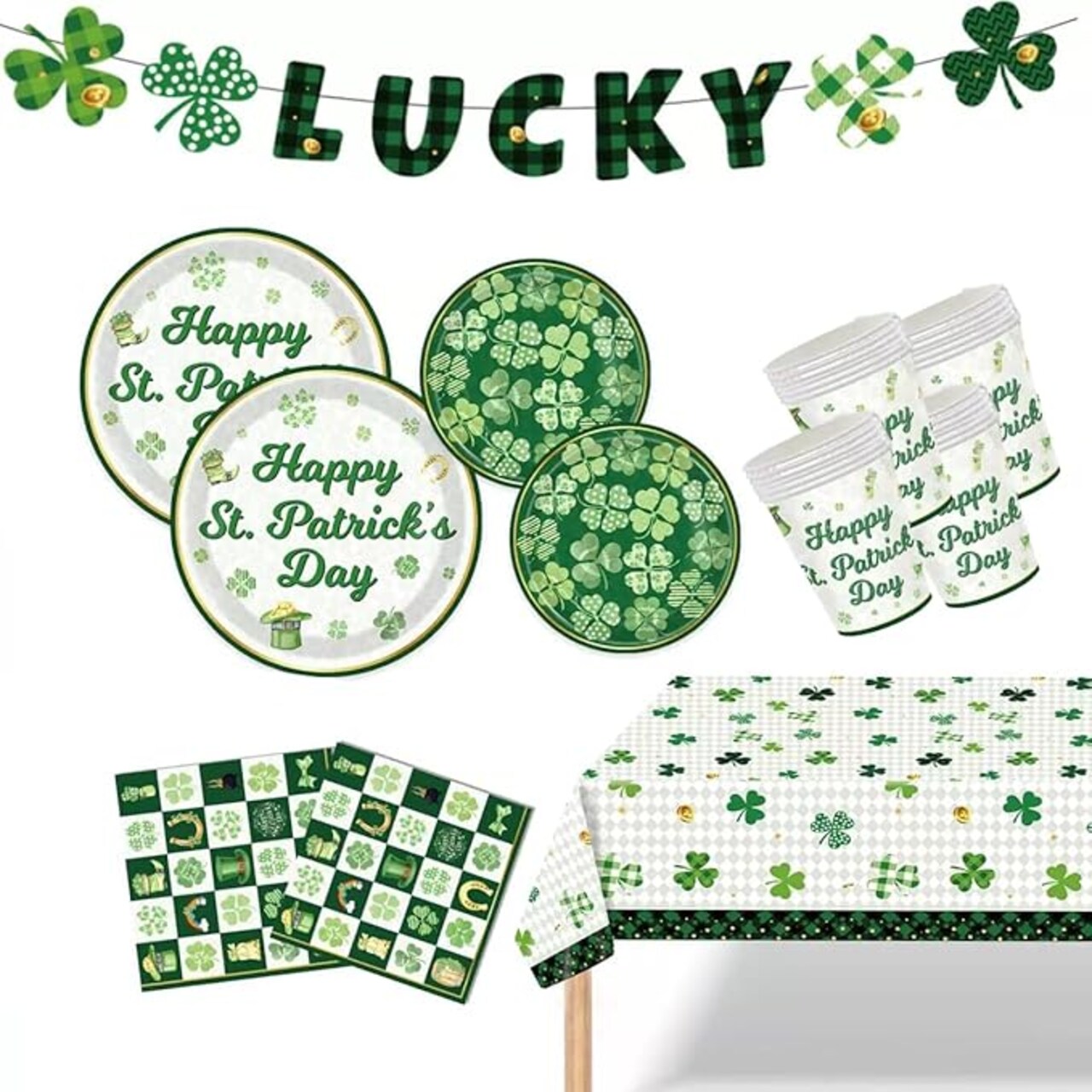 St. Patrick's Day Party Decorations Kit - Complete Premium Set with Banner, Garland, Balloons & Cupcake Toppers for Irish Holiday Party, Home and Office Celebration Decor